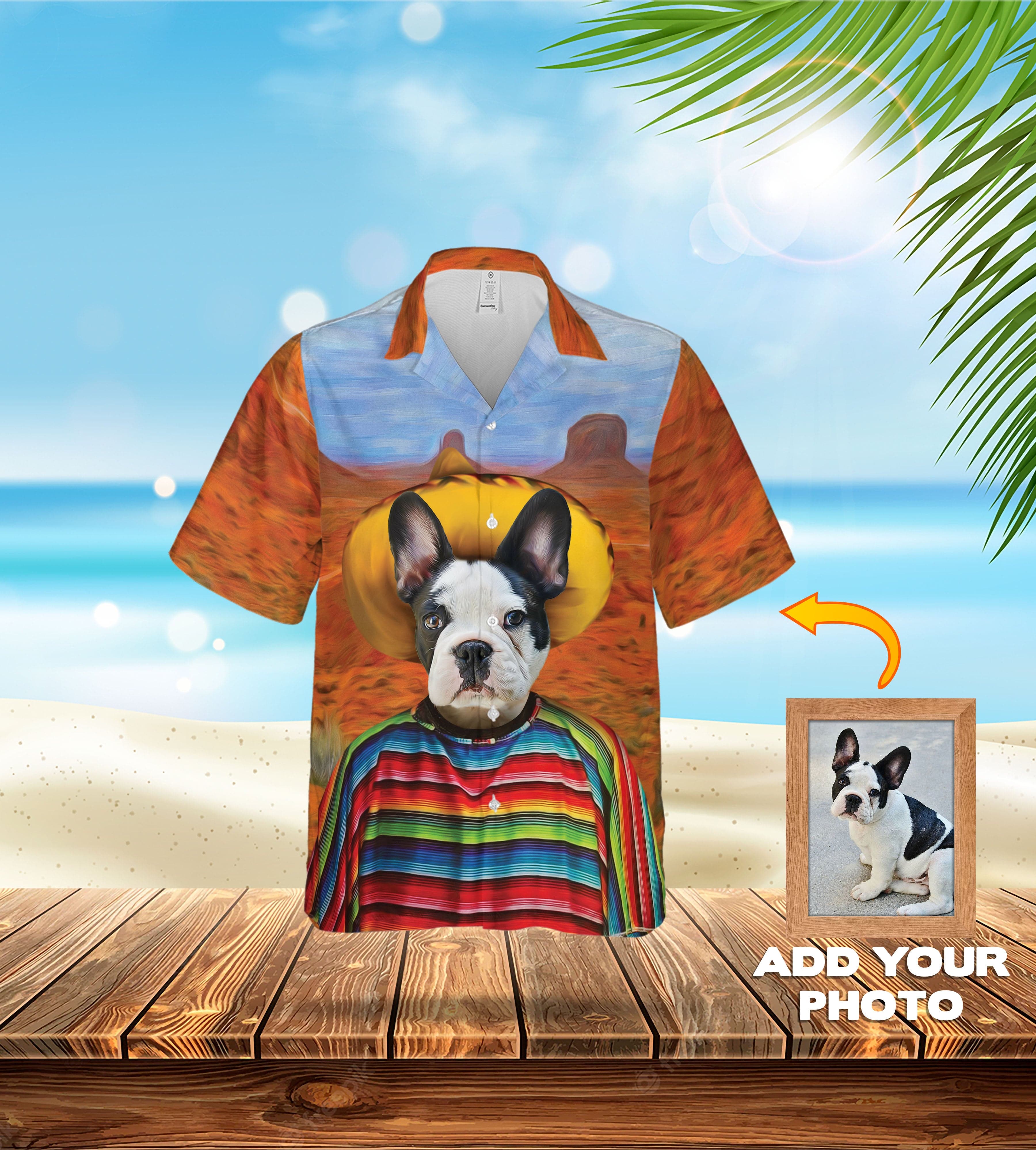 Camisa hawaiana personalizada (Los Amigos) (1-7 mascotas)