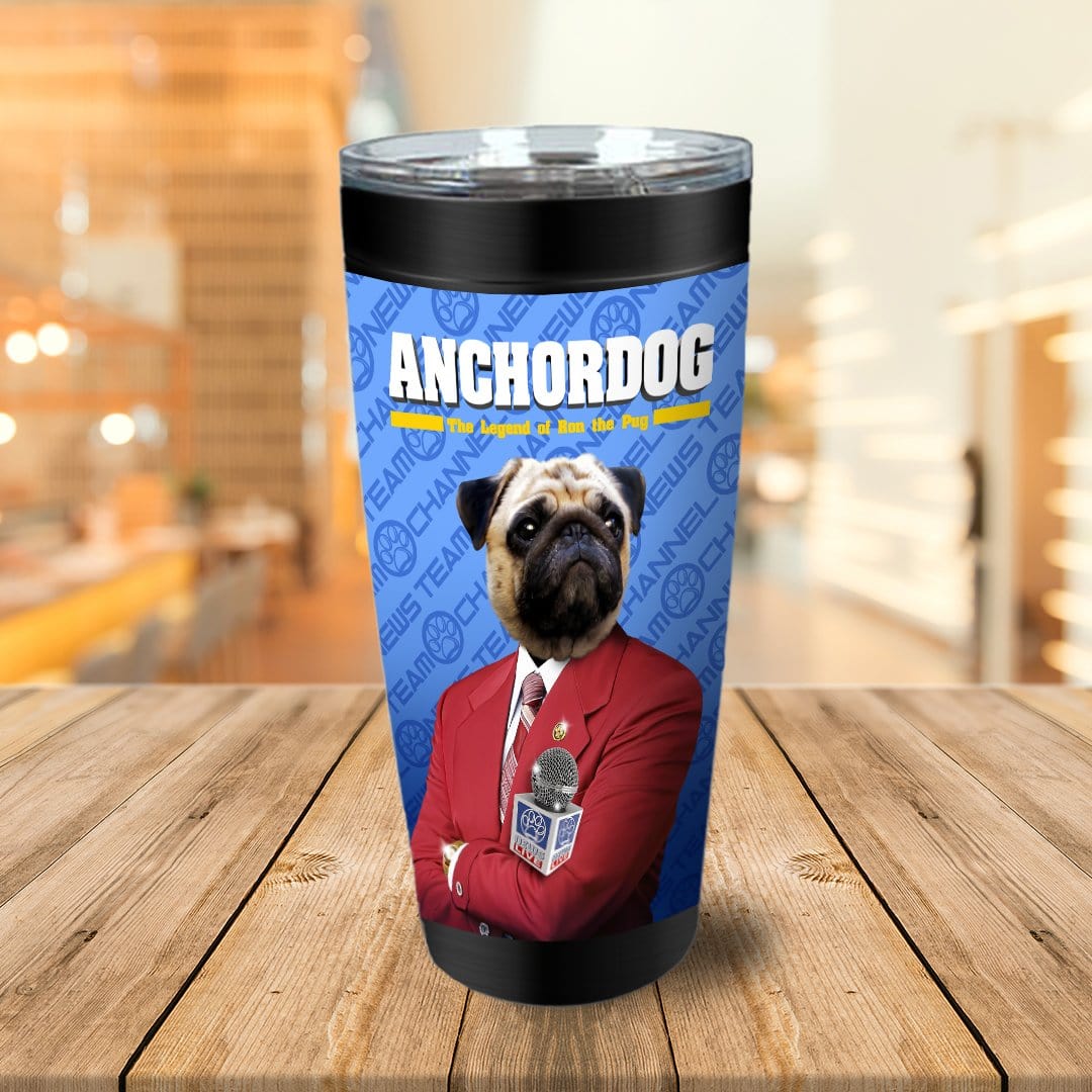 &#39;Anchordog&#39; Personalized Tumbler