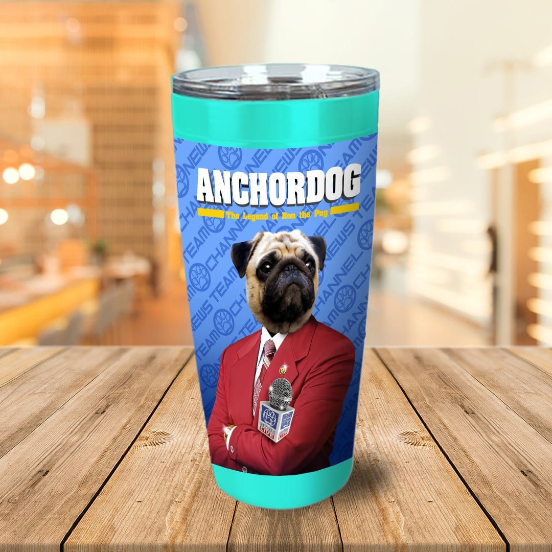 &#39;Anchordog&#39; Personalized Tumbler