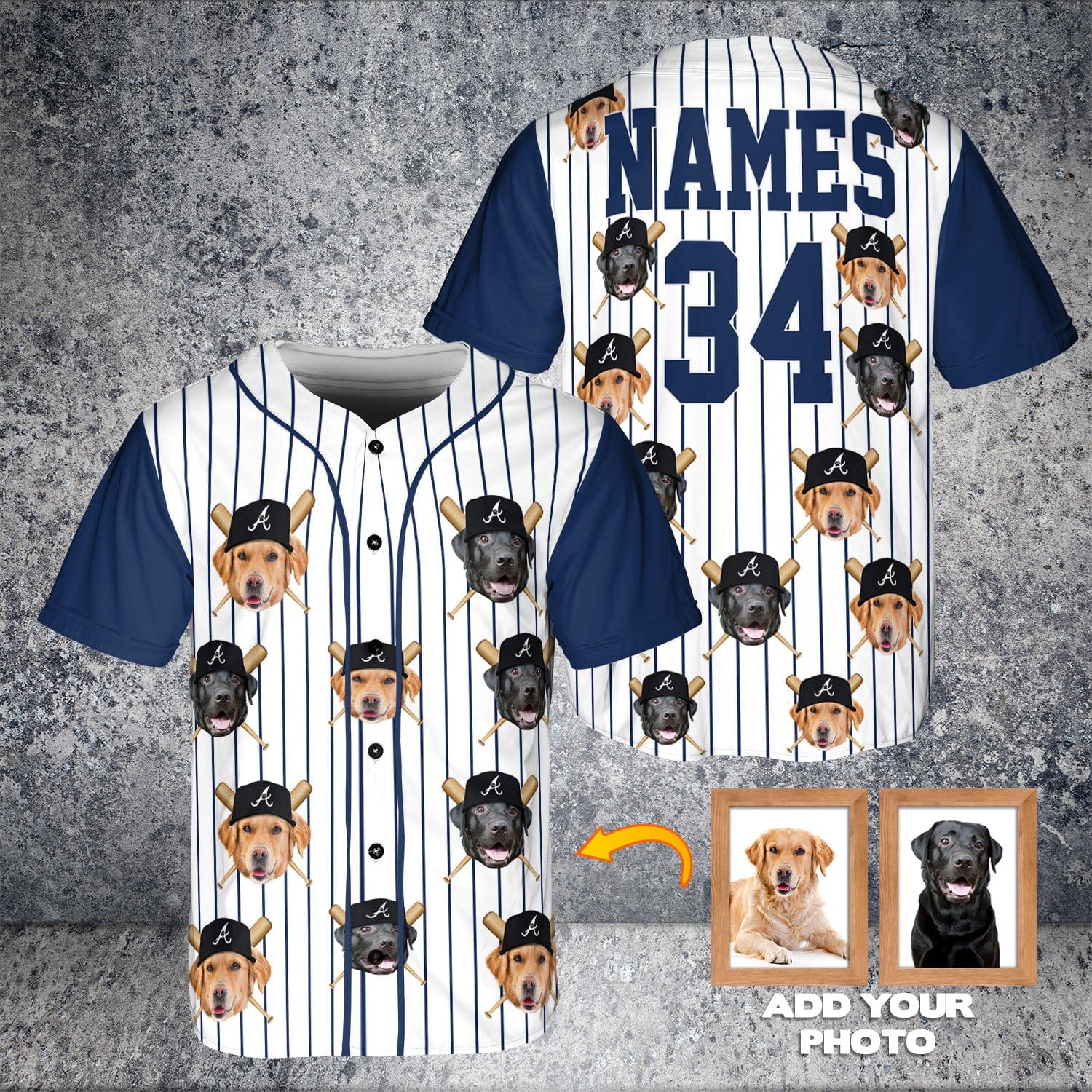 Camiseta de béisbol personalizada de los Atlanta Dogs