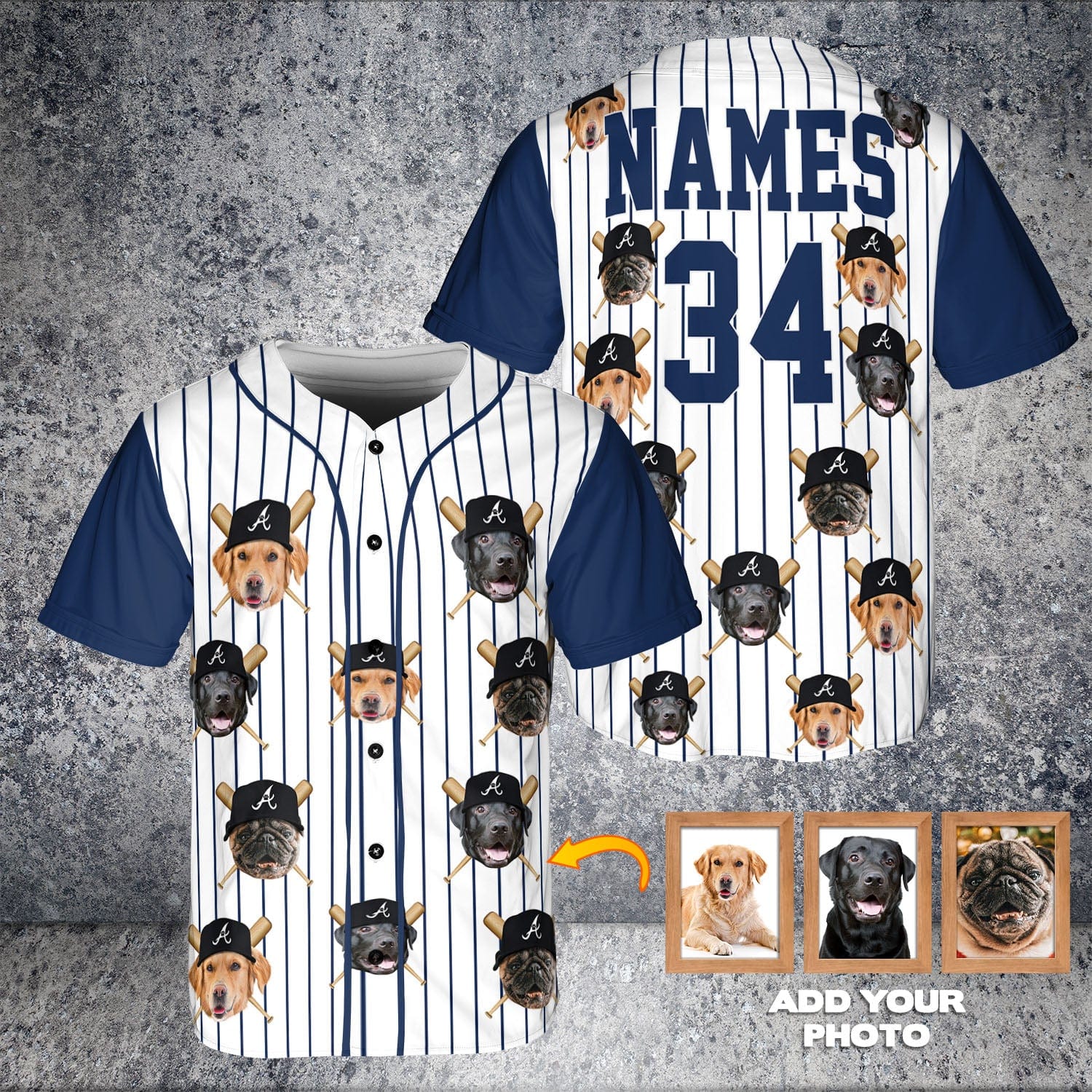 Camiseta de béisbol personalizada de los Atlanta Dogs