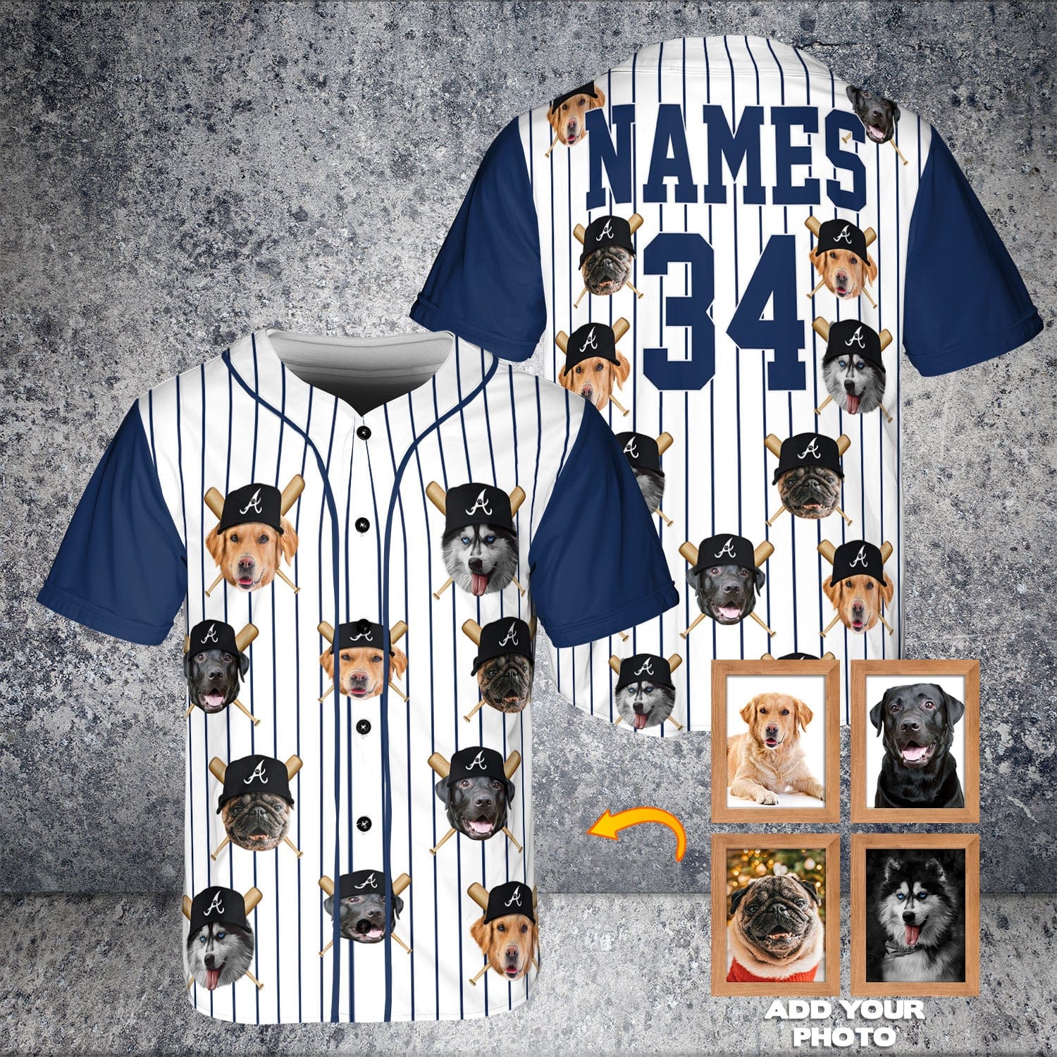 Camiseta de béisbol personalizada de los Atlanta Dogs