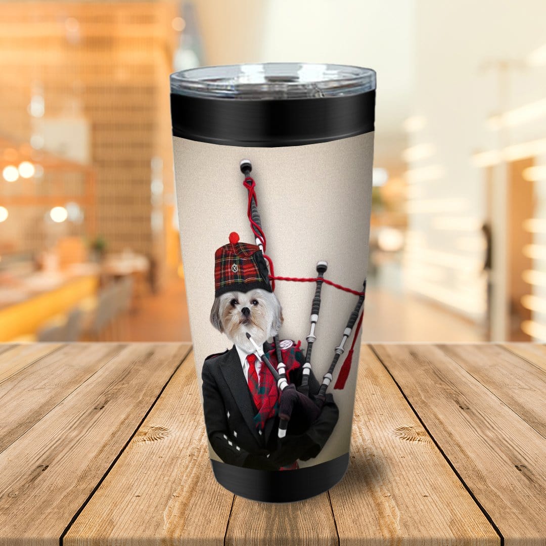 &#39;The Bagpiper&#39; Personalized Tumbler