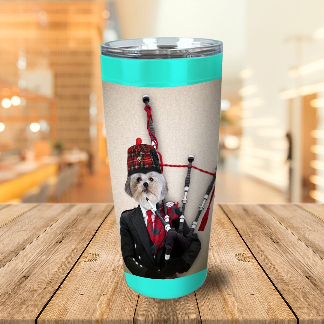 &#39;The Bagpiper&#39; Personalized Tumbler