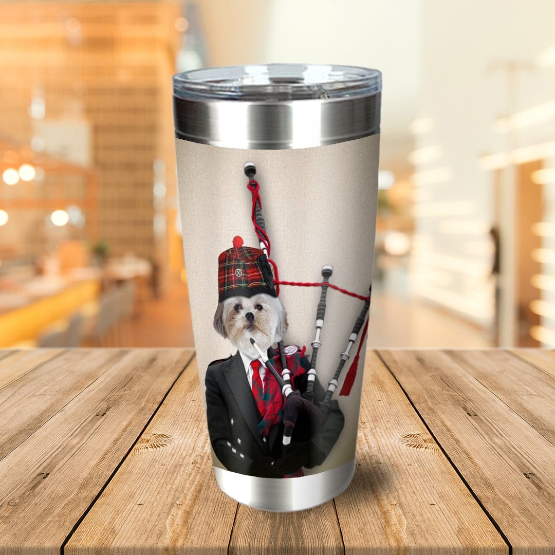 &#39;The Bagpiper&#39; Personalized Tumbler