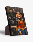 'Batdog & Wonder Doggette' Personalized 2 Pet Standing Canvas