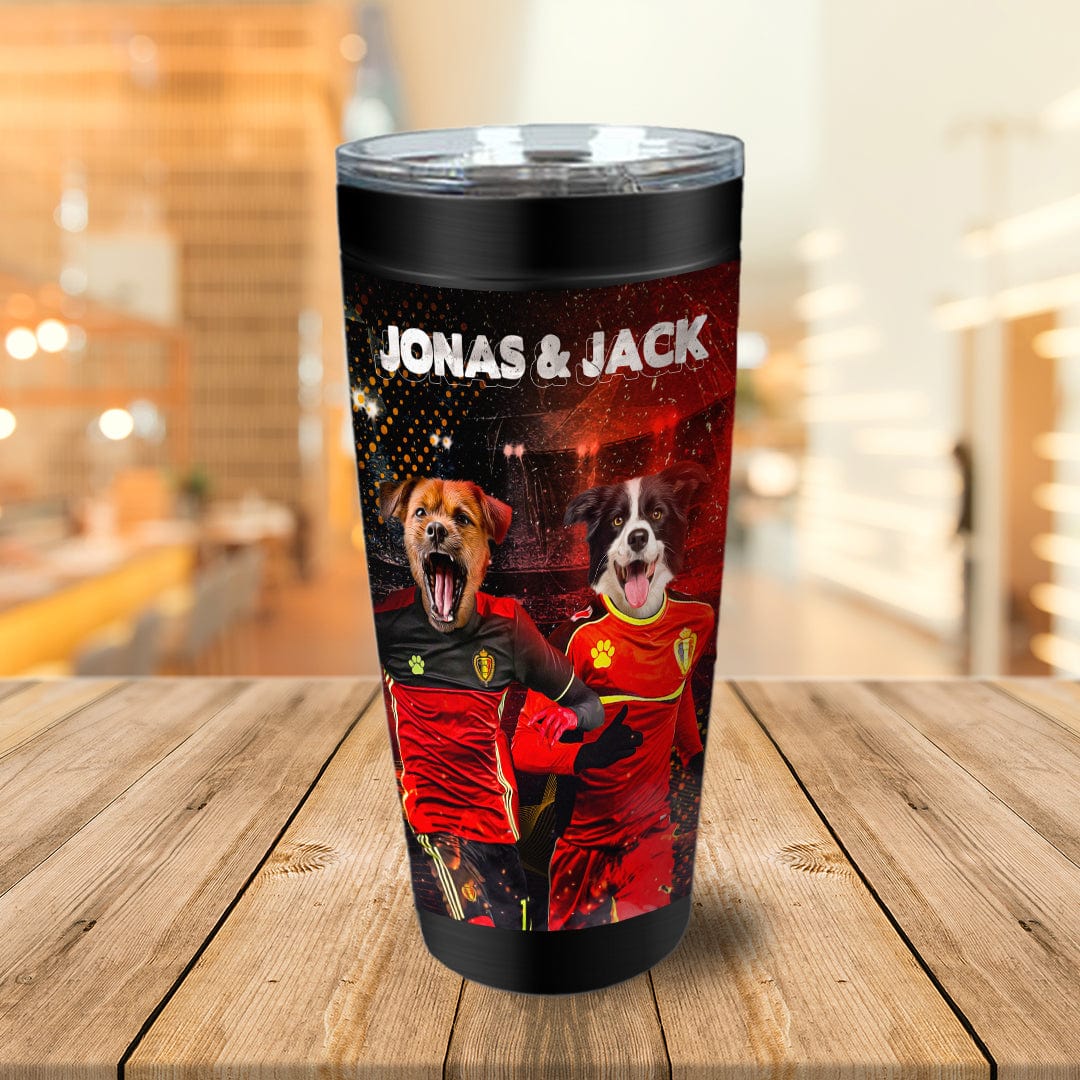 &#39;Belgium Doggos&#39; Personalized 2 Pet Tumbler