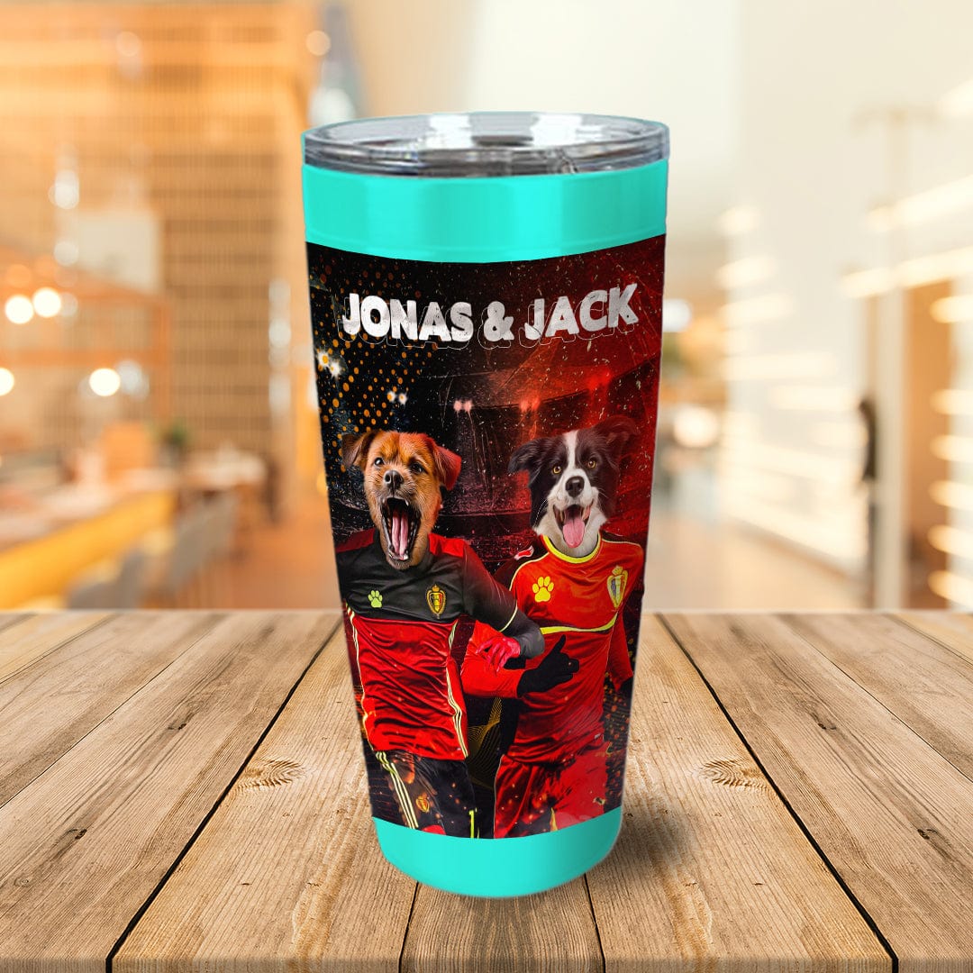 &#39;Belgium Doggos&#39; Personalized 2 Pet Tumbler