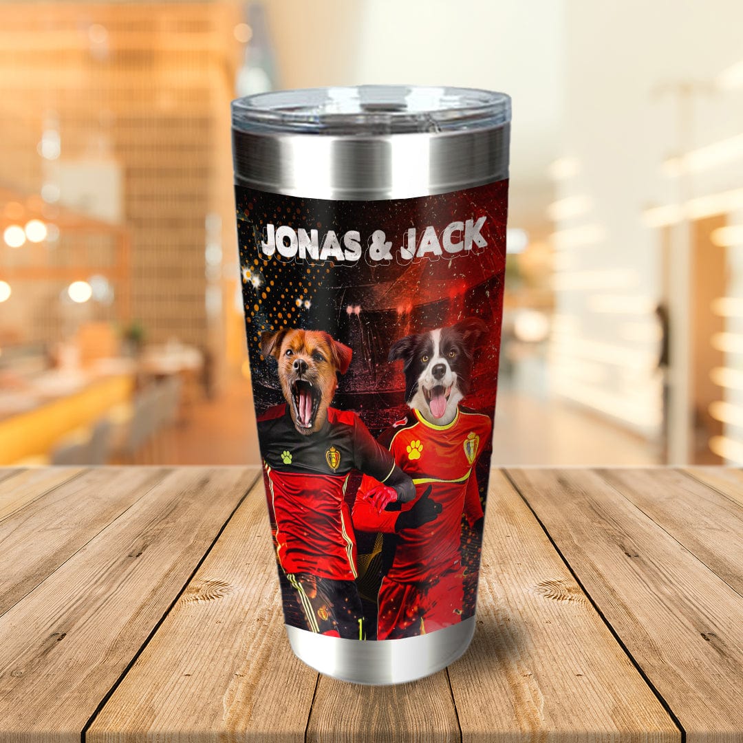 &#39;Belgium Doggos&#39; Personalized 2 Pet Tumbler