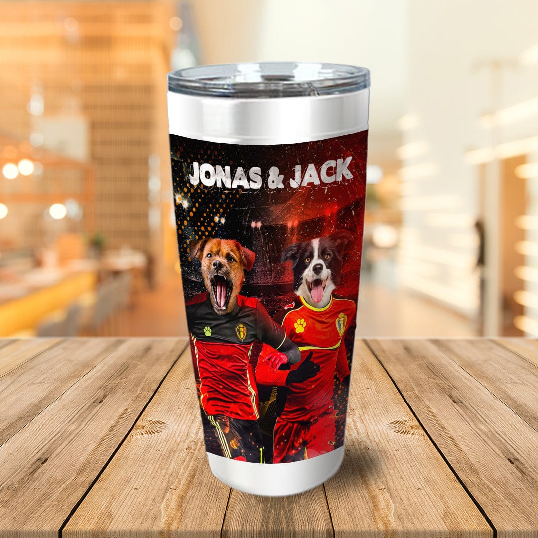 &#39;Belgium Doggos&#39; Personalized 2 Pet Tumbler