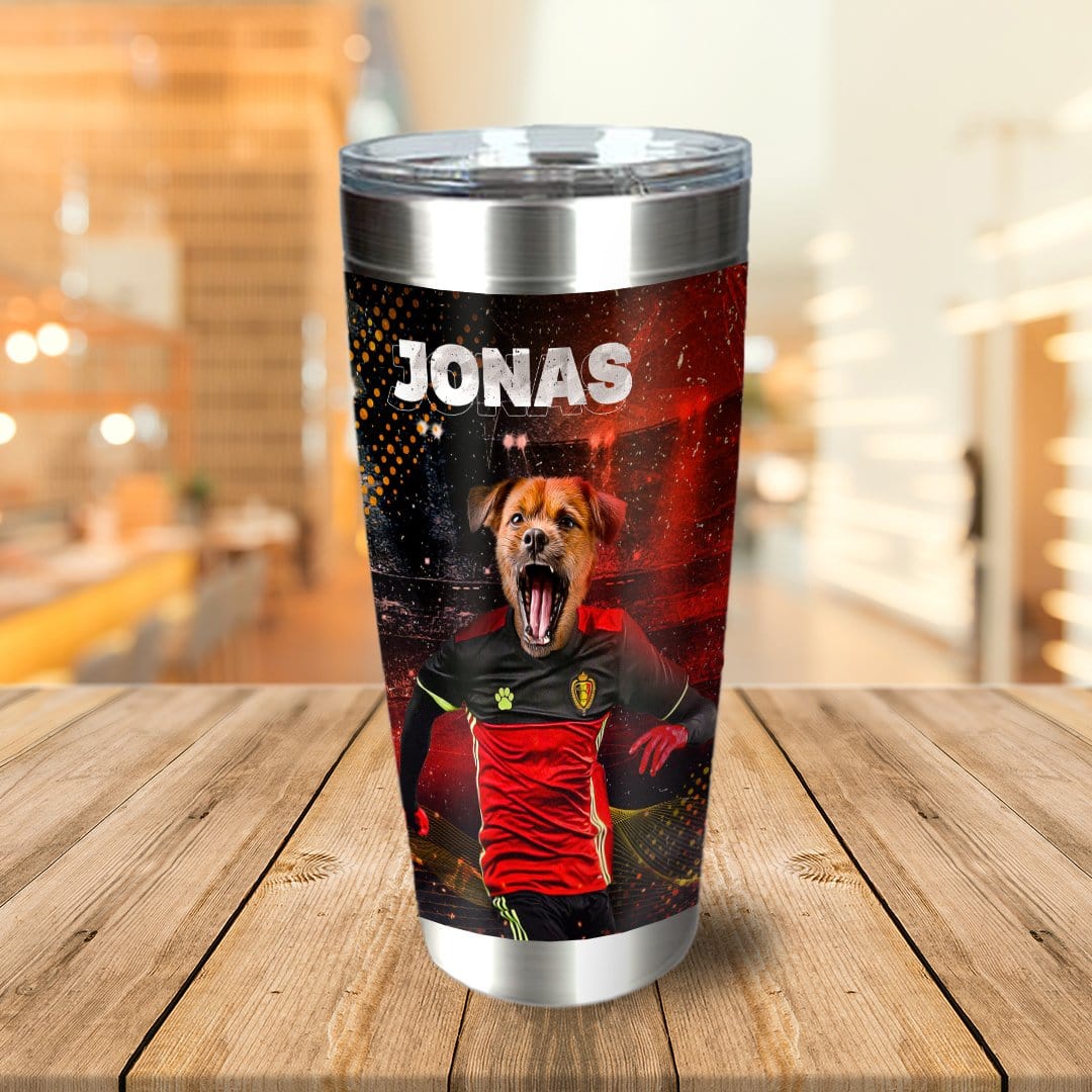 &#39;Belgium Doggos Soccer&#39; Personalized Tumbler