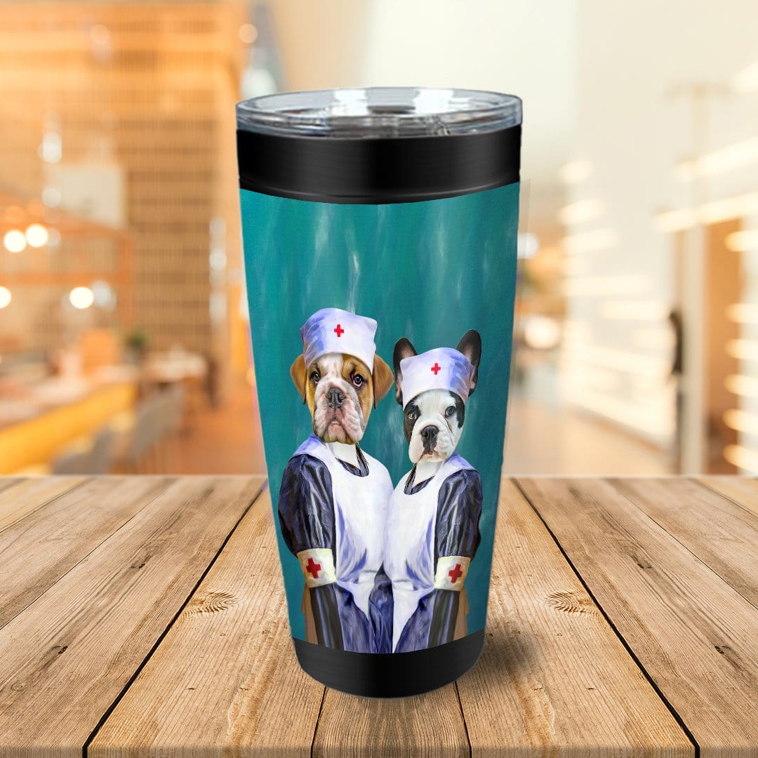 &#39;The Nurses&#39; Personalized 2 Pet Tumbler