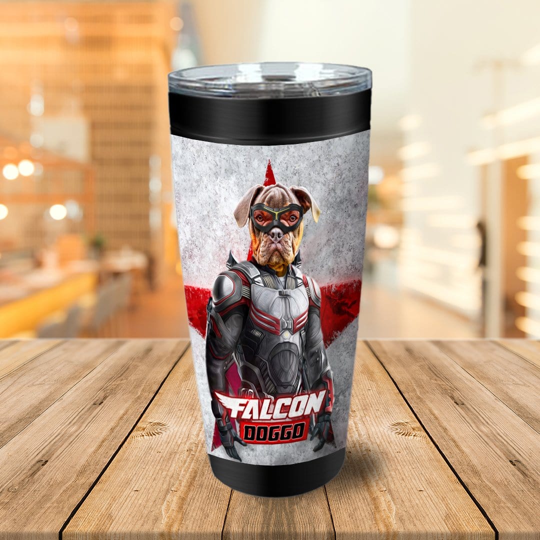 &#39;Falcon Doggo&#39; Personalized Tumbler