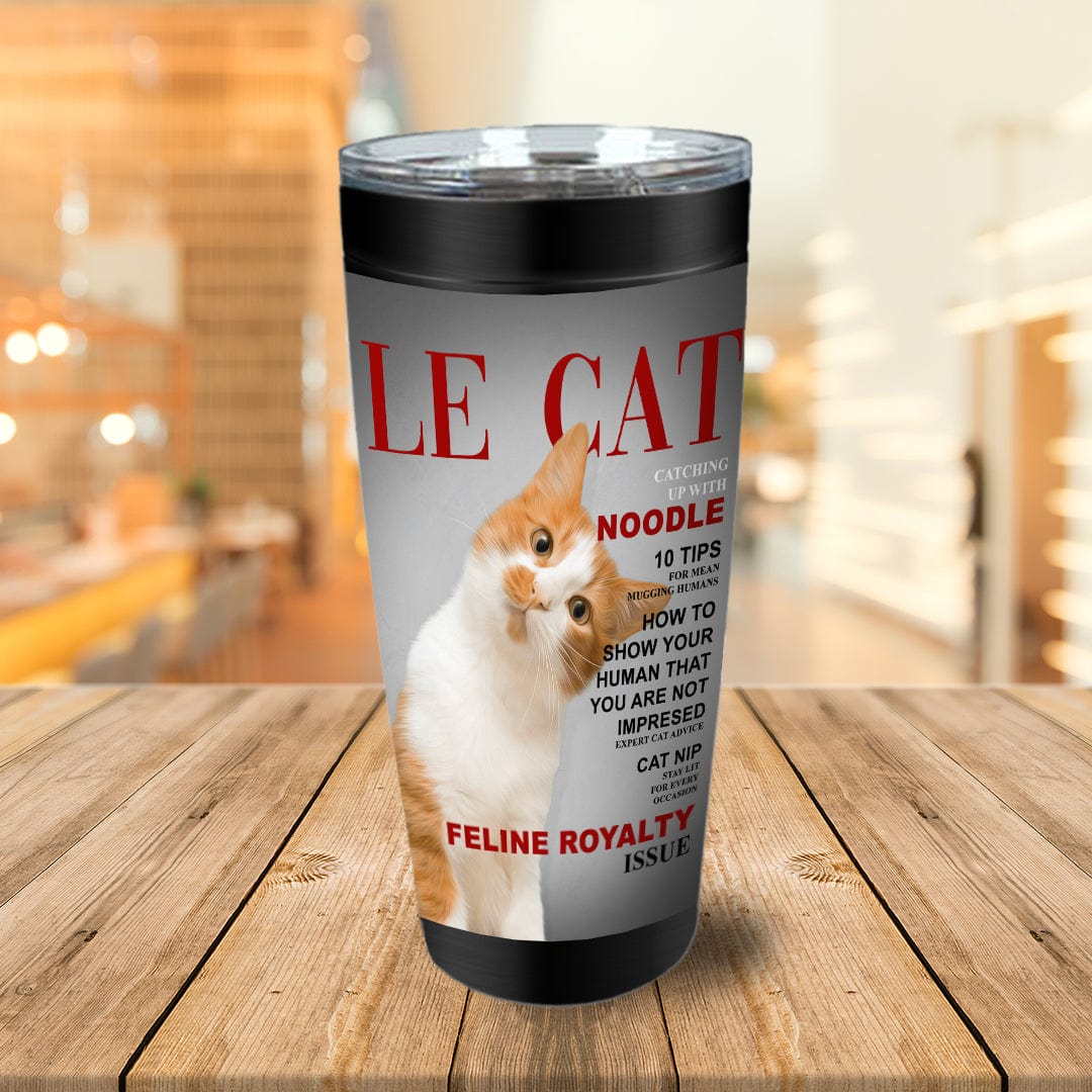 &#39;Le Cat&#39; Personalized Tumbler