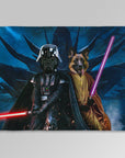 'Darth Woofer & Jedi-Doggo' Personalized 2 Pet Blanket