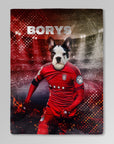 'Poland Doggos Soccer' Personalized Pet Blanket