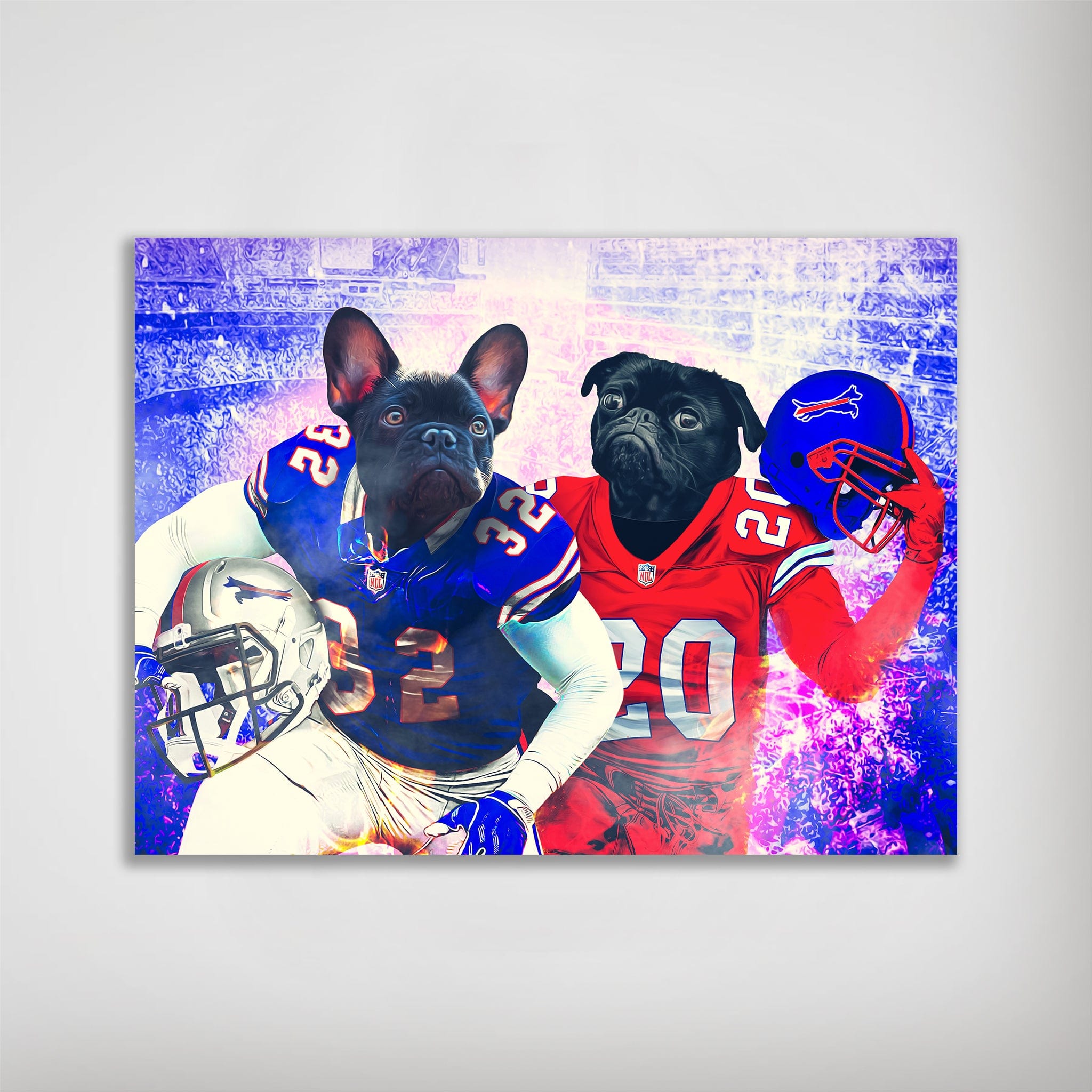 Póster Personalizado para 2 mascotas &#39;Buffalo Doggos&#39;