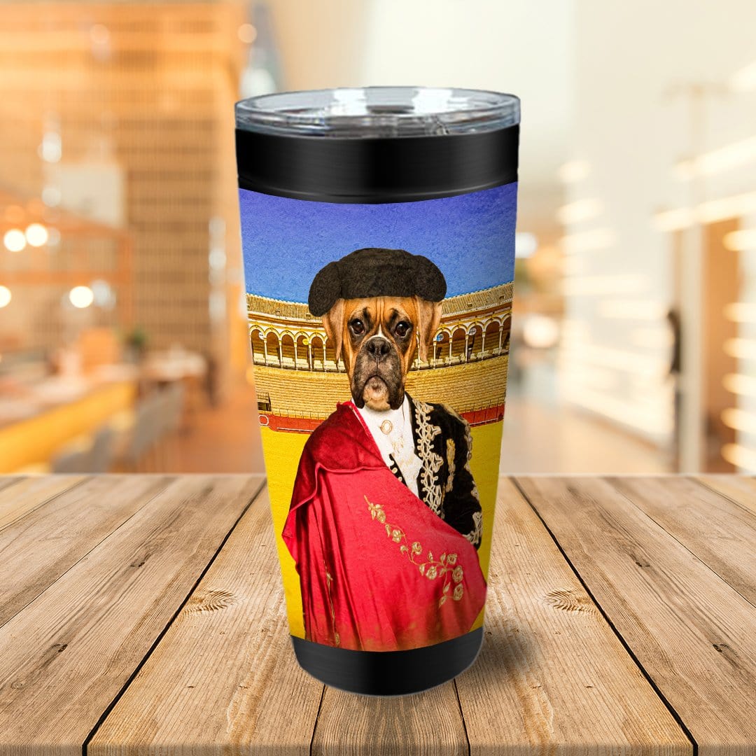 &#39;The Bull Fighter&#39; Personalized Tumbler