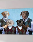 'Step Doggos' Personalized 4 Pet Canvas