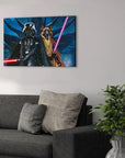 'Darth Woofer & Jedi-Doggo' Personalized 2 Pet Canvas