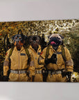 'Dog Busters' Personalized 4 Pet Canvas