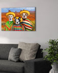 '3 Amigos' Personalized 3 Pet Canvas