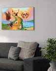 'The Rainbow Bridge 3 Pet' Personalized 3 Pet Canvas