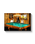 'The Pool Players' Personalized 3 Pet Canvas