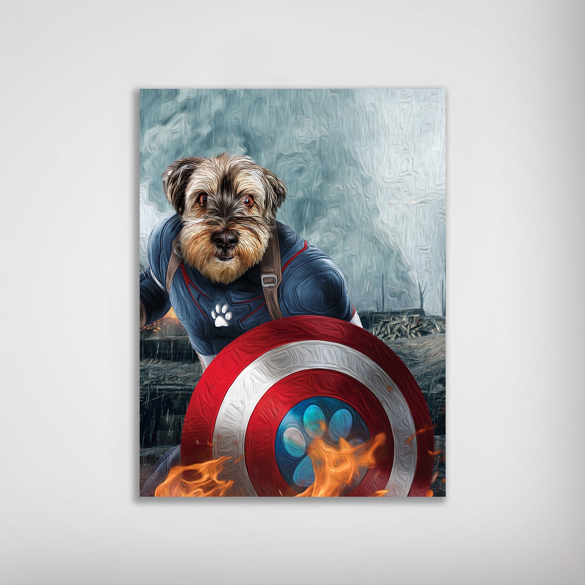 Póster Perro personalizado &#39;Capitán Doggmerica&#39;