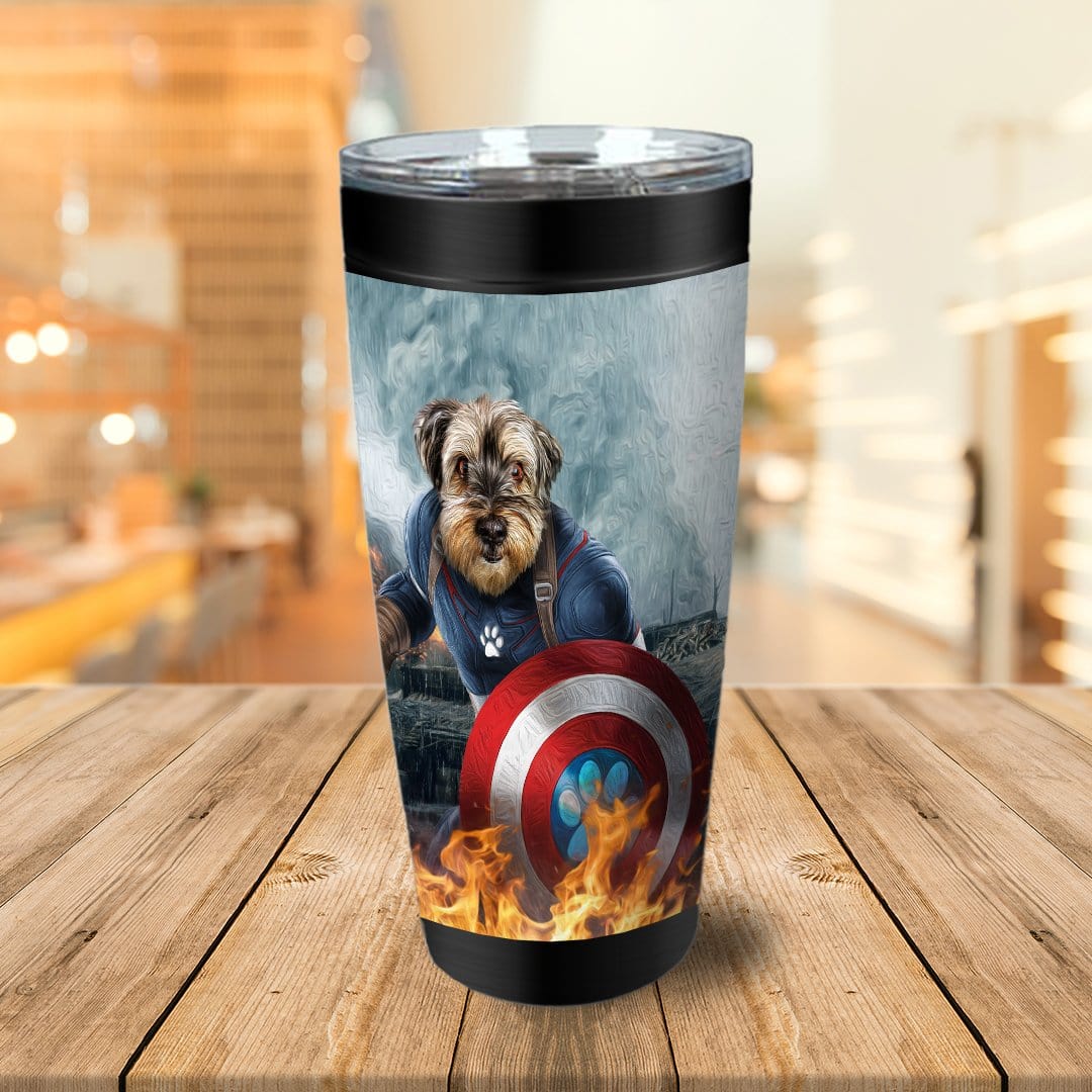 &#39;Captain Doggmerica&#39; Personalized Tumbler