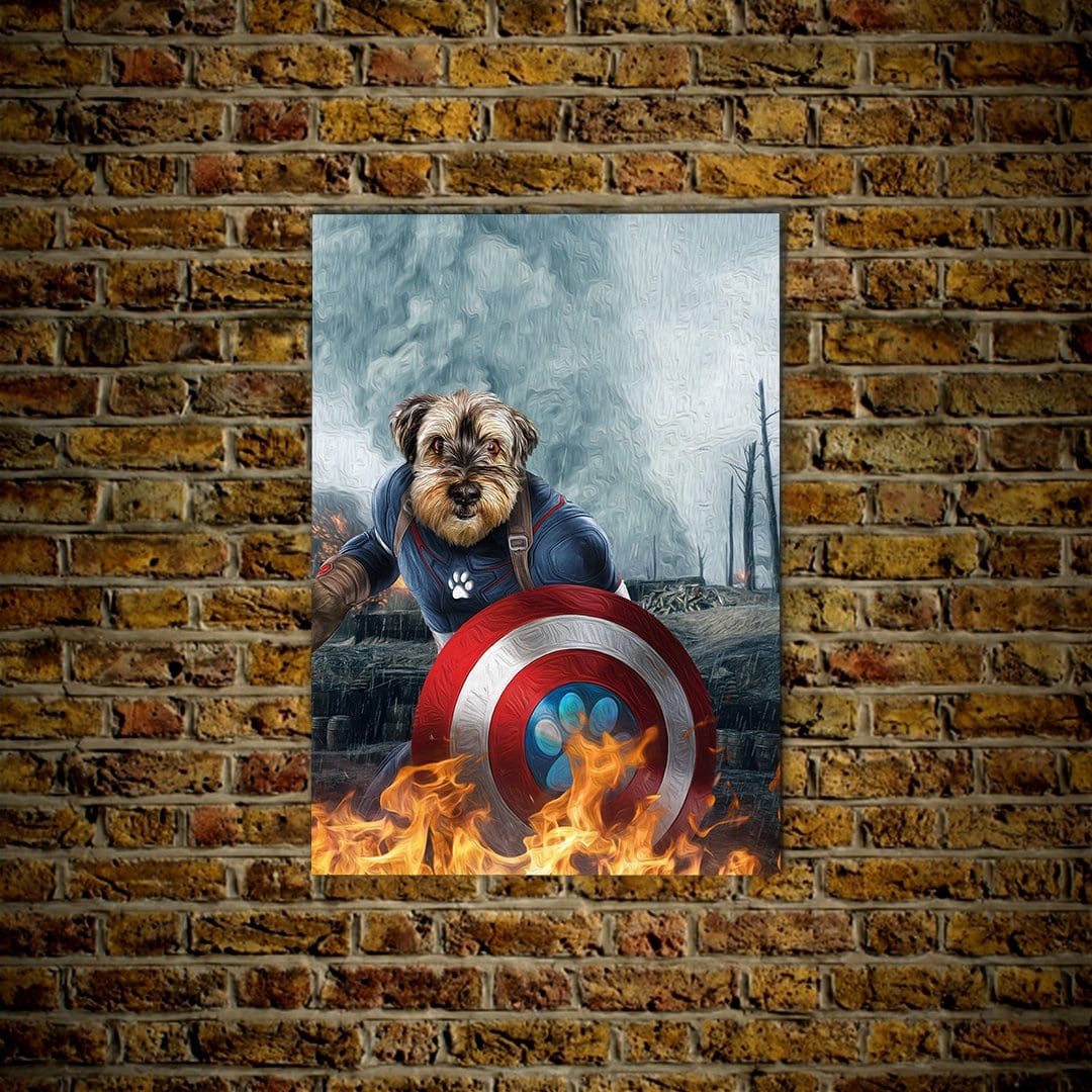 Póster Perro personalizado &#39;Capitán Doggmerica&#39;