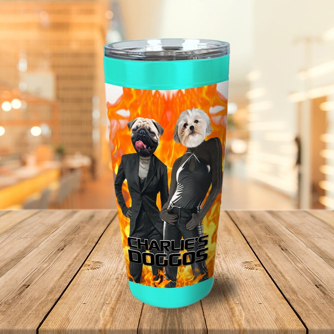 &#39;Charlie&#39;s Doggos&#39; Personalized 2 Pet Tumbler