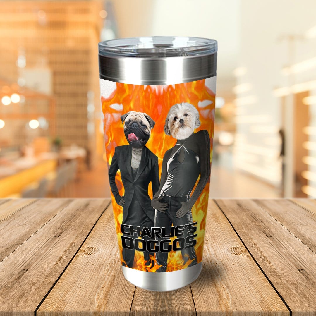 &#39;Charlie&#39;s Doggos&#39; Personalized 2 Pet Tumbler