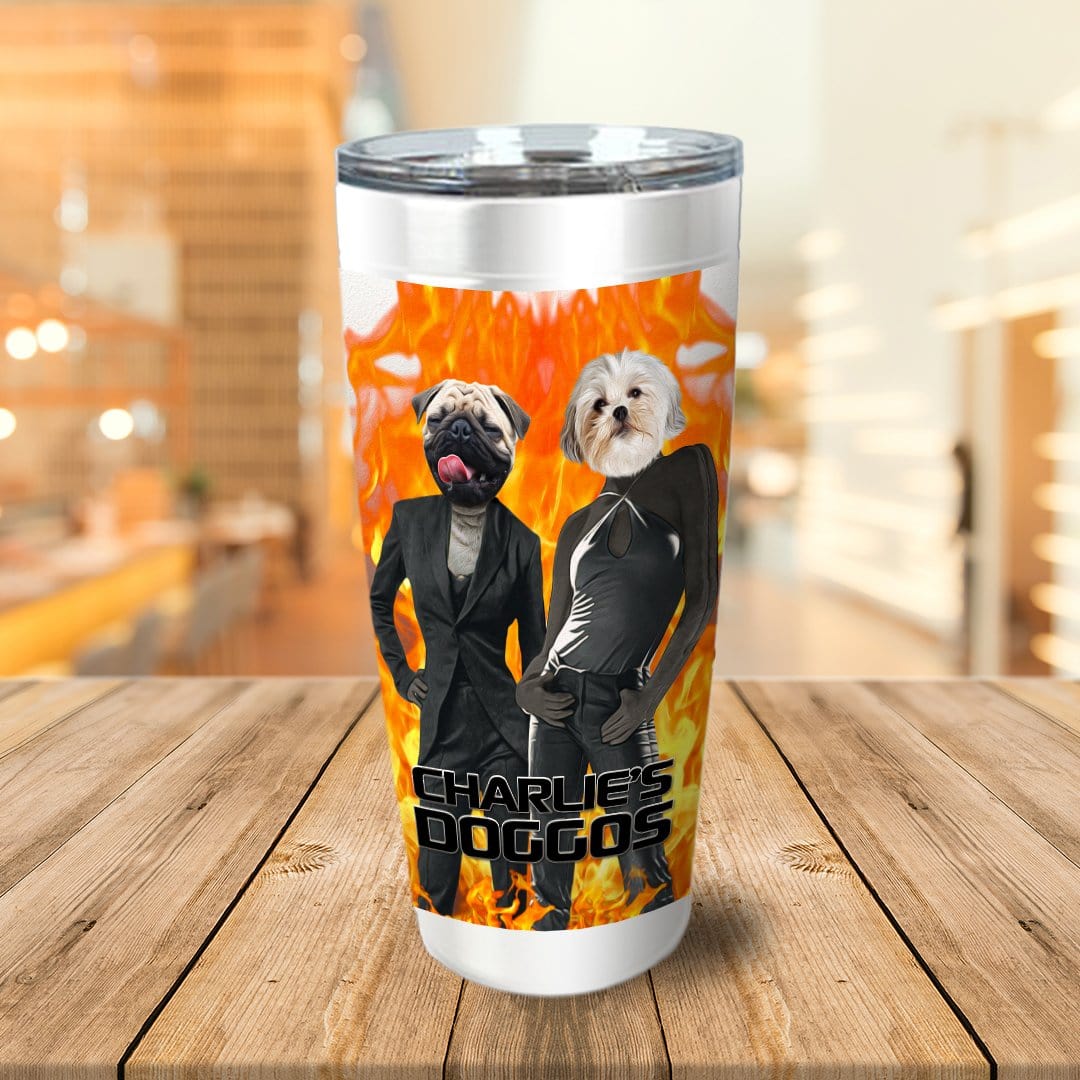 &#39;Charlie&#39;s Doggos&#39; Personalized 2 Pet Tumbler