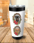 2 Pet Personalized Christmas Wreath Tumbler