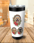 3 Pet Personalized Christmas Wreath Tumbler