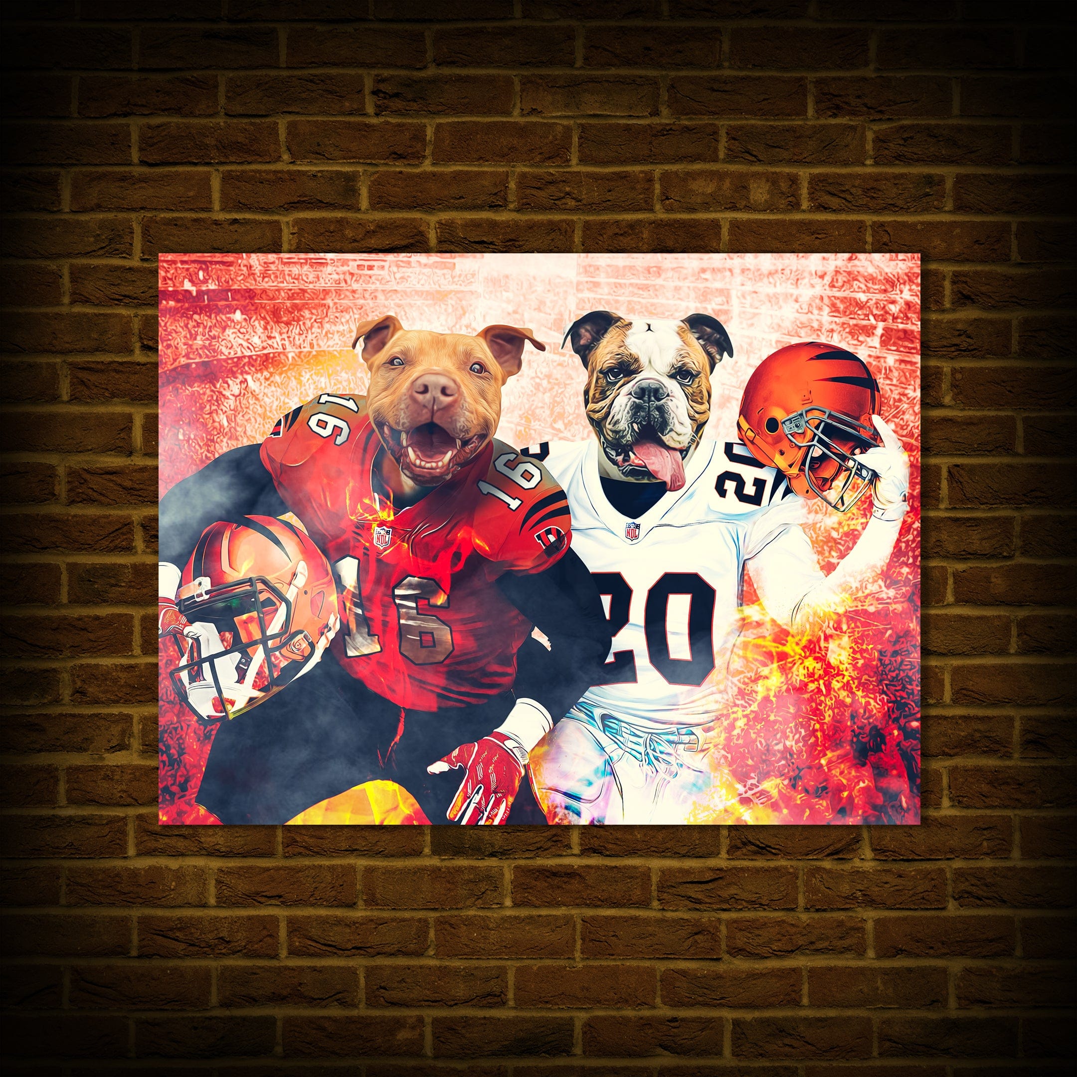 Póster Personalizado para 2 mascotas &#39;Cincinnati Doggos&#39;