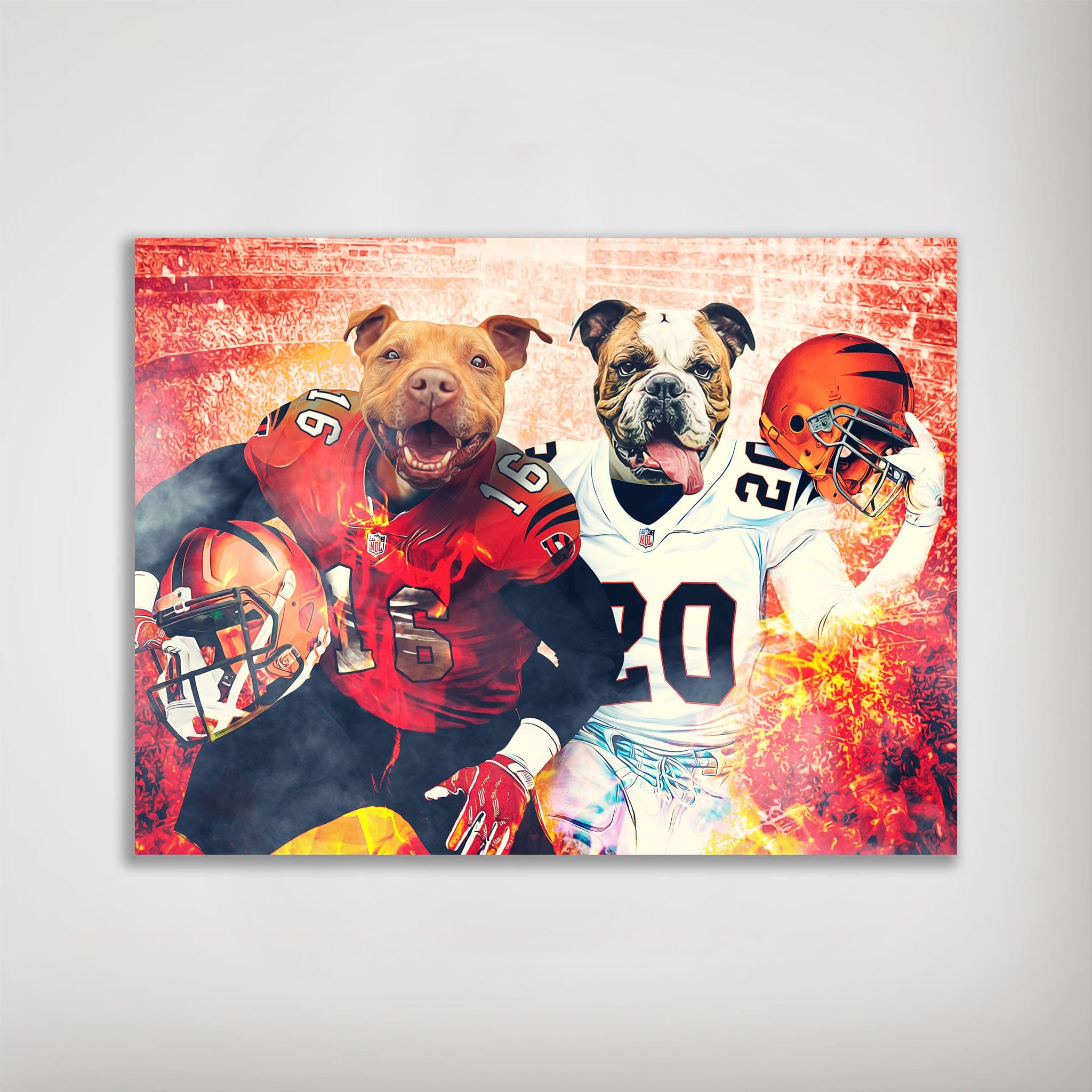 Póster Personalizado para 2 mascotas &#39;Cincinnati Doggos&#39;