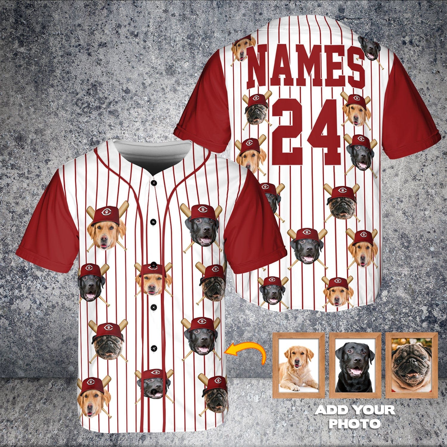 Camiseta de béisbol personalizada de Cincinnati Red Doggos