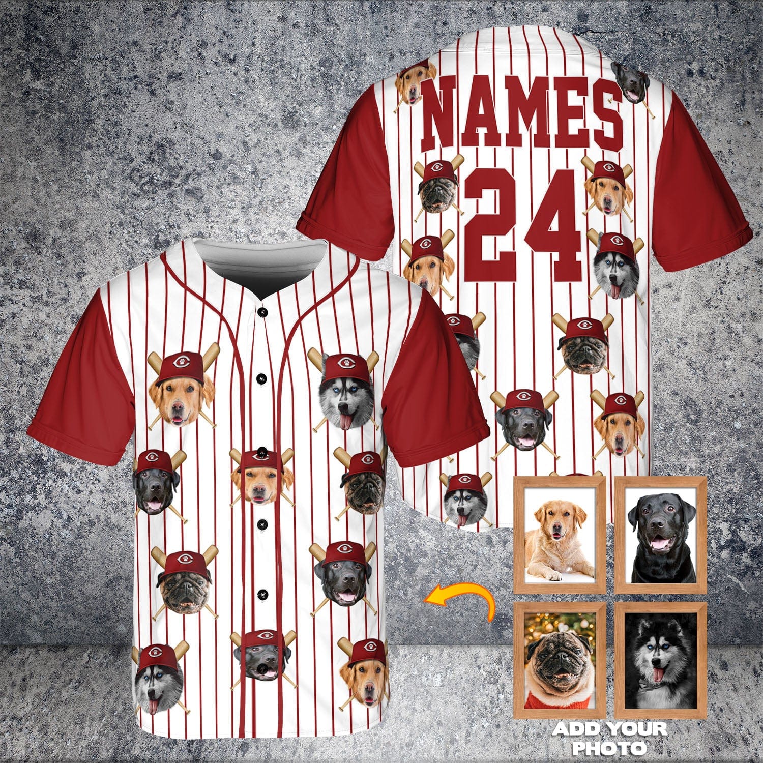 Camiseta de béisbol personalizada de Cincinnati Red Doggos