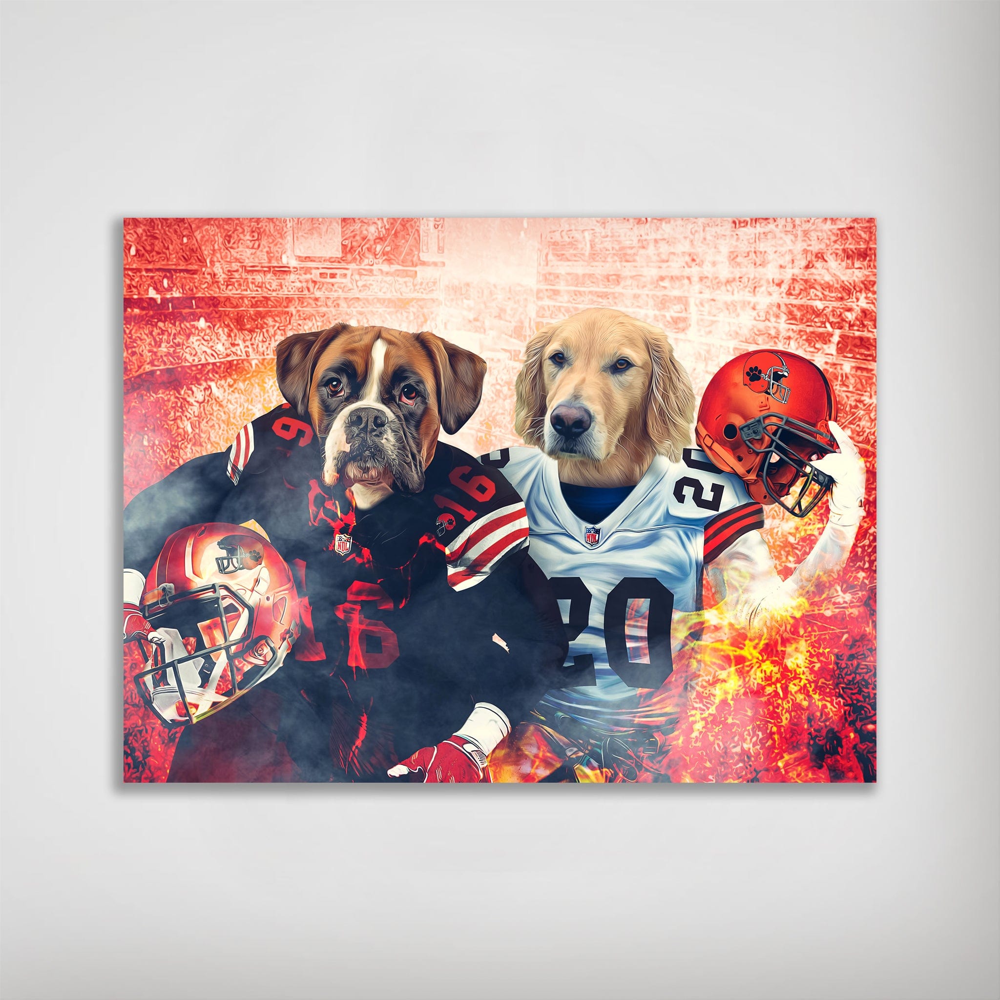 Póster Personalizado para 2 mascotas &#39;Cleveland Doggos&#39;