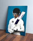 'The Cricket Player' Personalized Pet Canvas