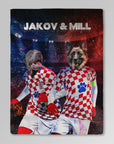 'Croatia Doggos' Personalized 2 Pet Blanket