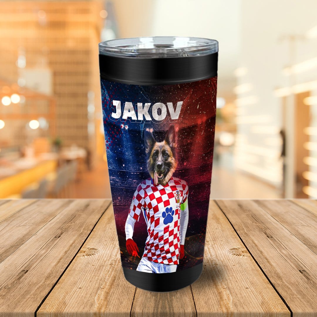 &#39;Croatia Doggos Soccer&#39; Personalized Tumbler