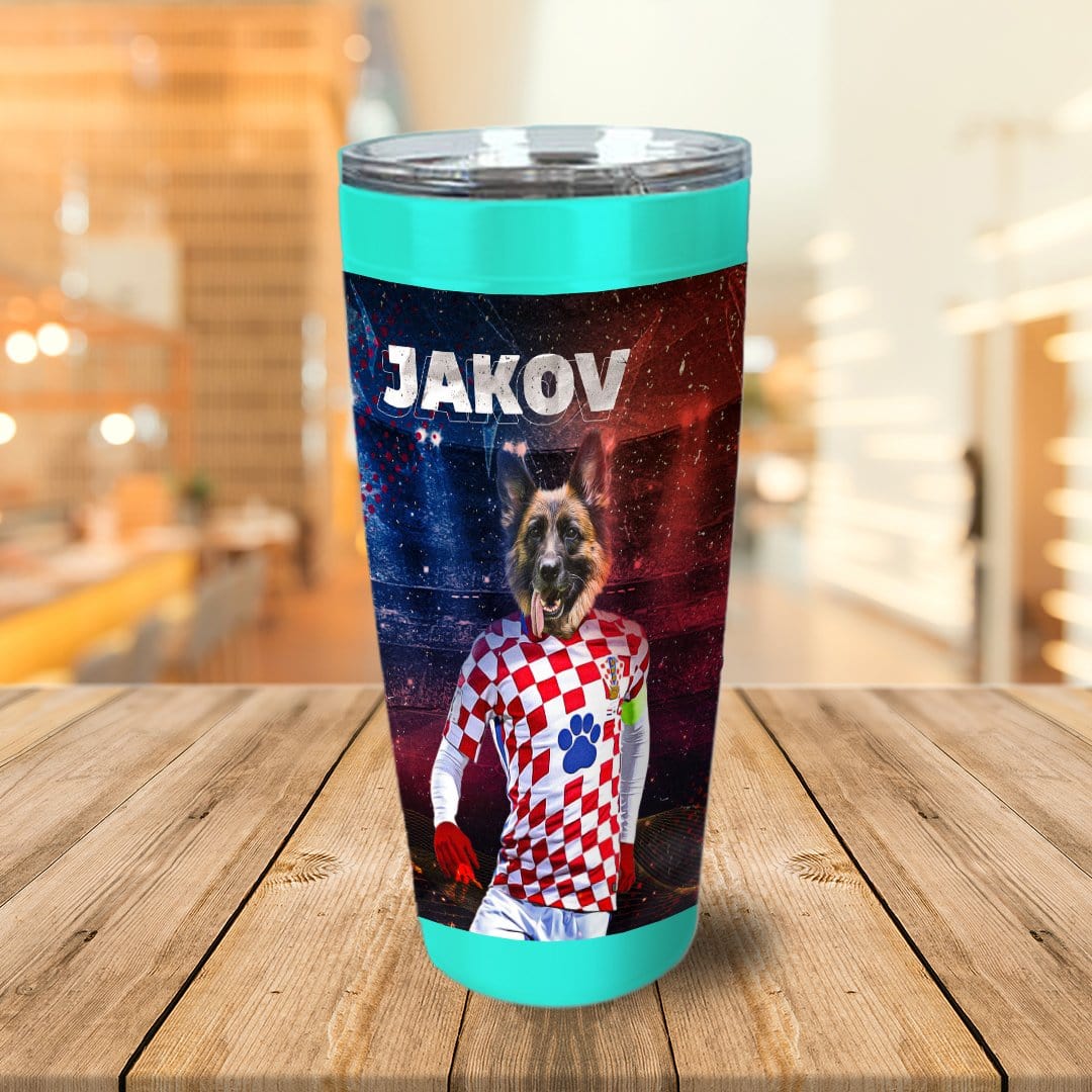 &#39;Croatia Doggos Soccer&#39; Personalized Tumbler