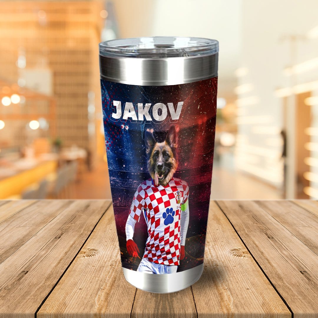 &#39;Croatia Doggos Soccer&#39; Personalized Tumbler