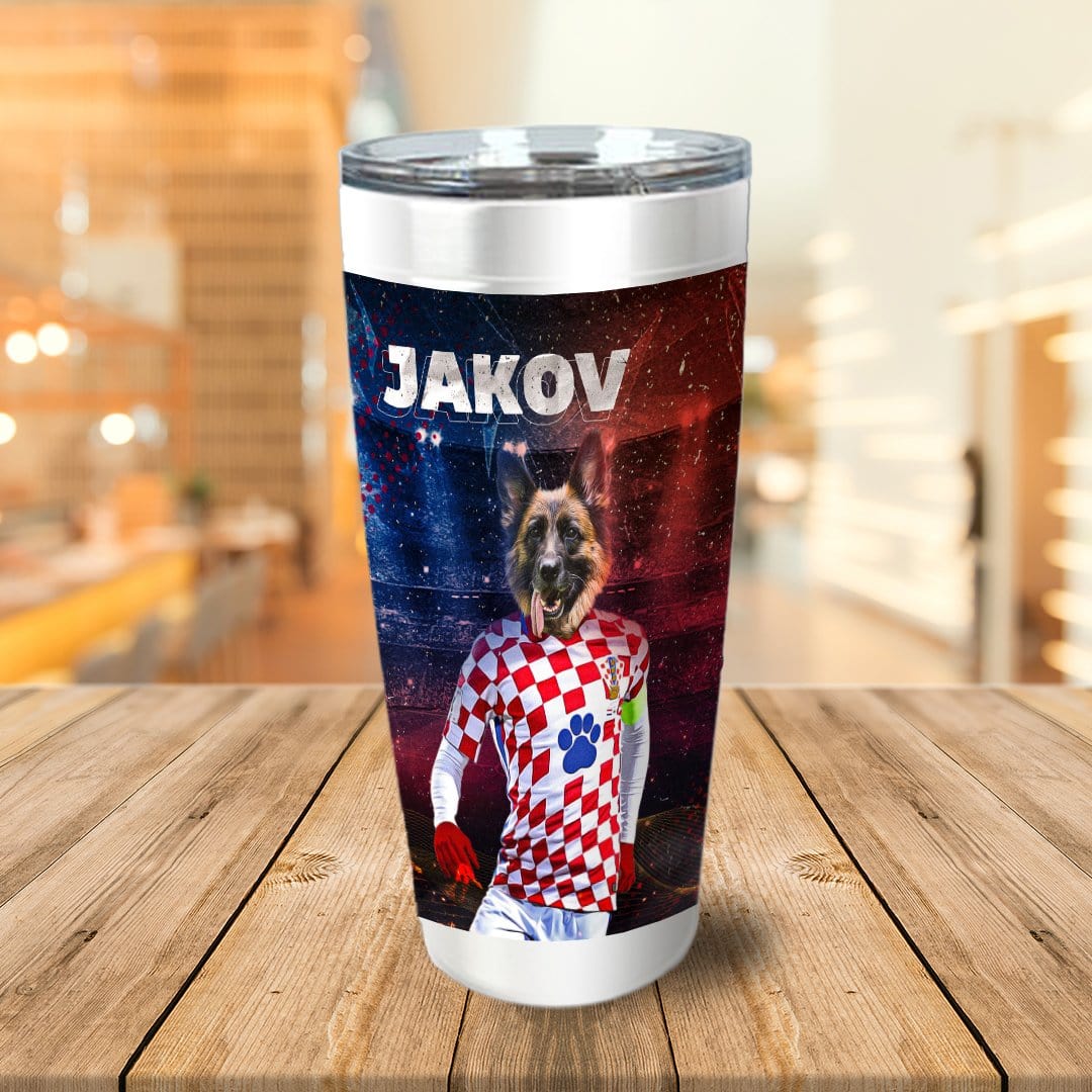 &#39;Croatia Doggos Soccer&#39; Personalized Tumbler