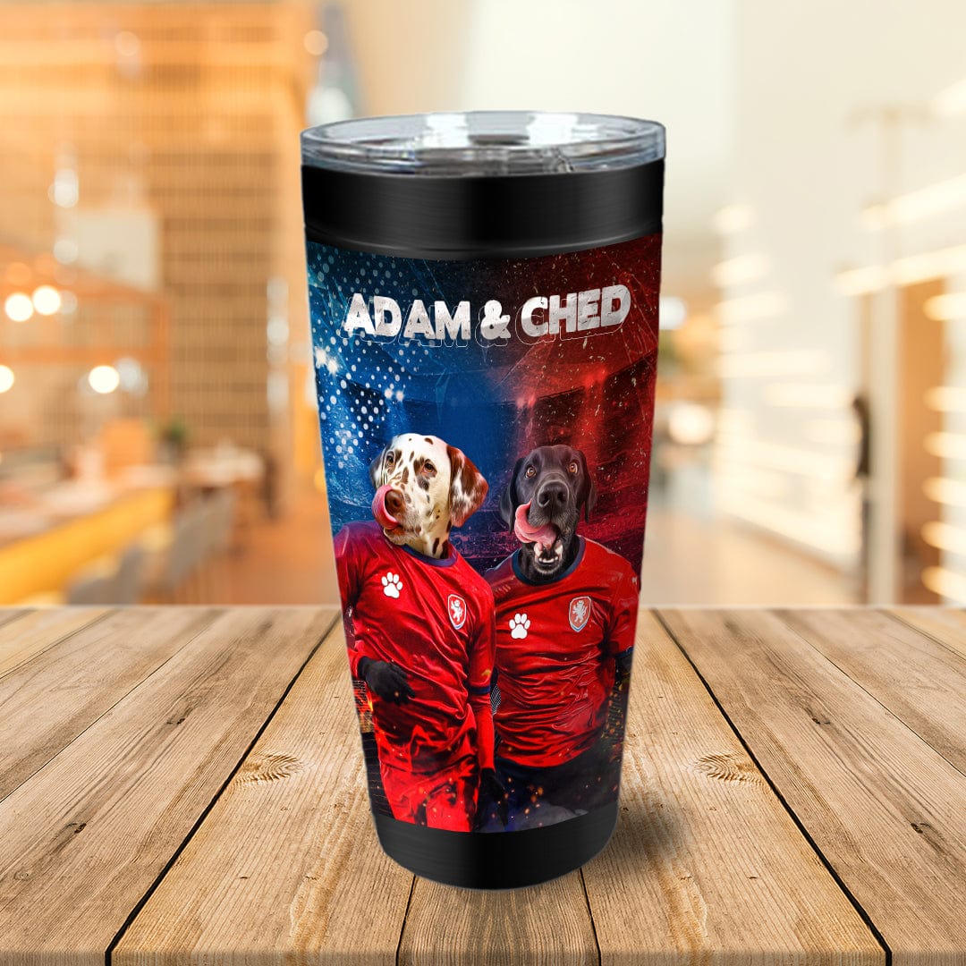 &#39;Czech Doggos&#39; Personalized 2 Pet Tumbler