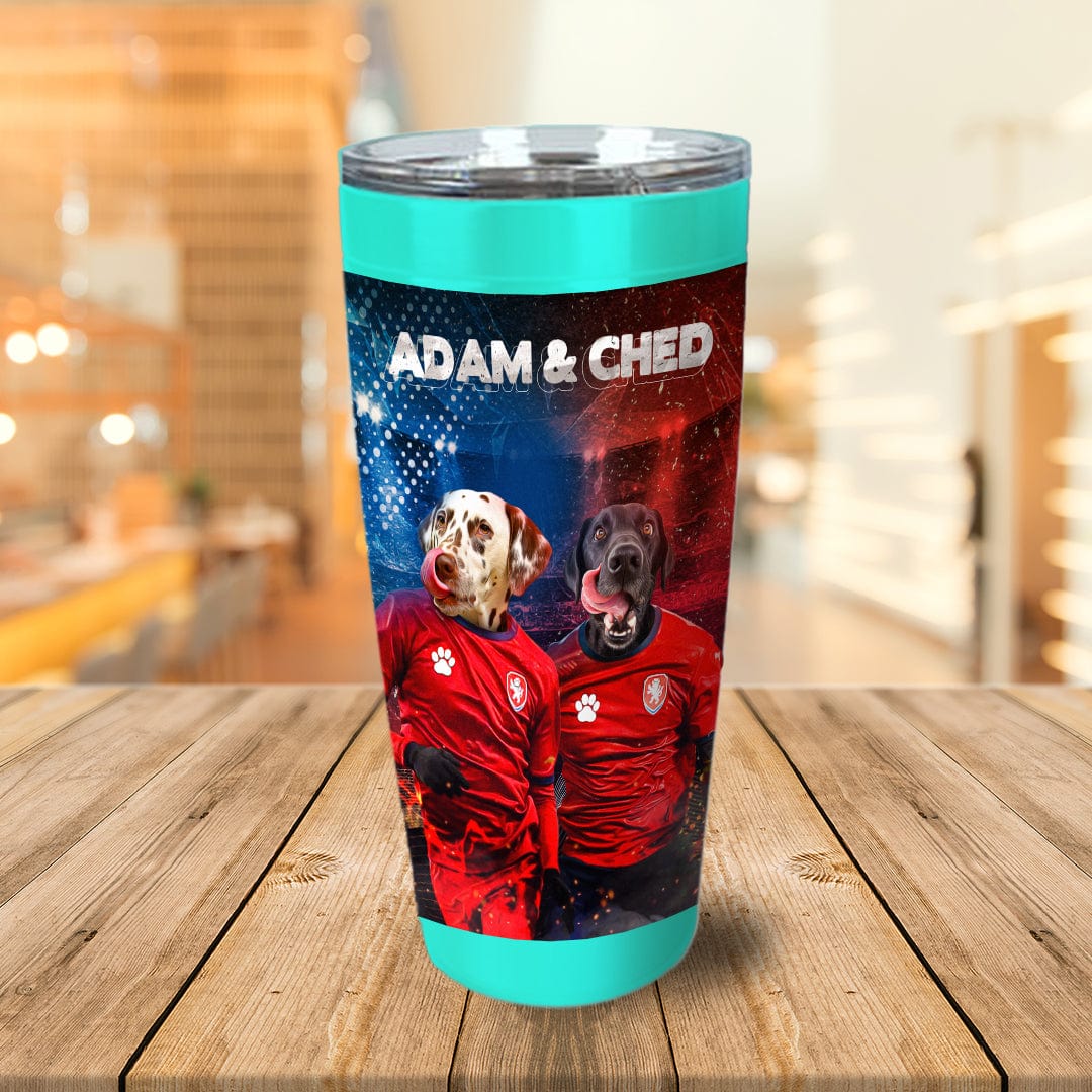 &#39;Czech Doggos&#39; Personalized 2 Pet Tumbler