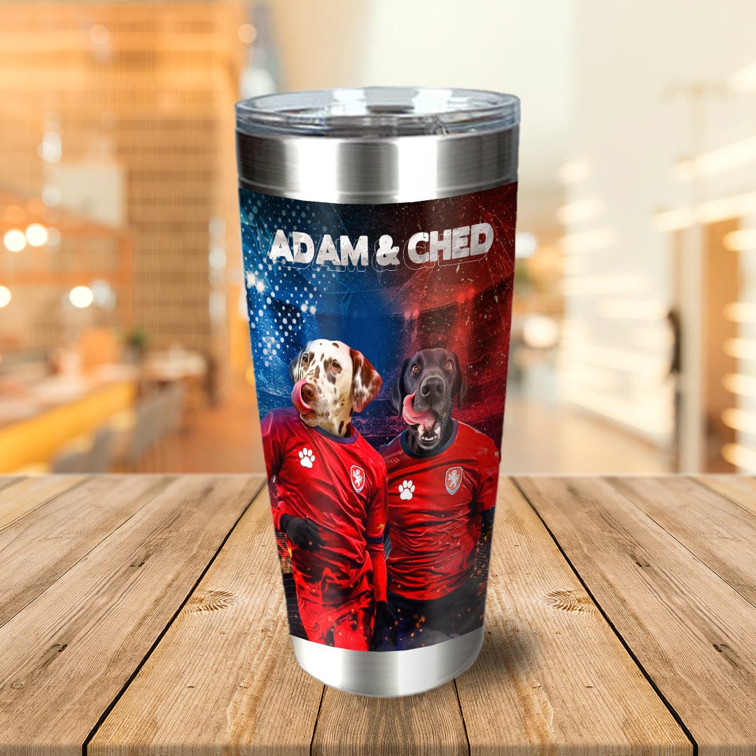 &#39;Czech Doggos&#39; Personalized 2 Pet Tumbler